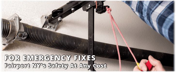 Broken Garage Door Spring Fairport NY